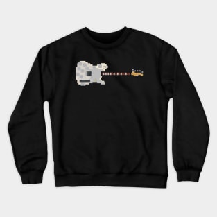 Pixel Silver Mirror Esquire Guitar Crewneck Sweatshirt